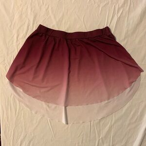 Maroon ombré ballet skirt